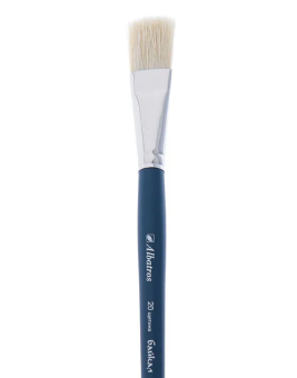 Кисть Альбатрос серии Байкал, щетина, плоская №20, длинная ручка