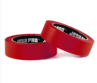 JETA PRO 58380 Лента маскирующая красная, водостойкая, устойчивая к УФ, 90°С, 25 мм x 40 м