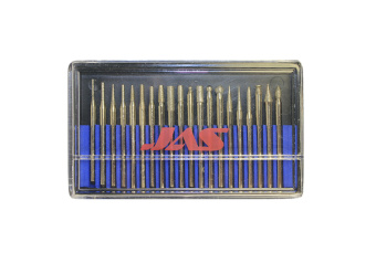 JAS 4281 Боры алмазные, набор 20 шт.