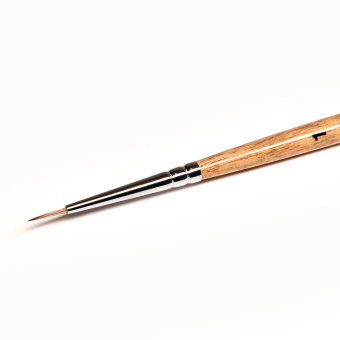 Кисть Roubloff серии 1T14 №1 синтетика, имитация мангуста, круглая, коротая ручка