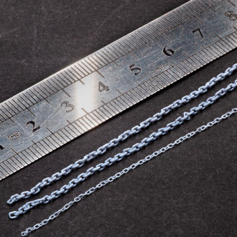 MiniWarPaint Цепь с прямоугольным звеном 1х1,5 мм, толщиной 0,2 мм, размер S