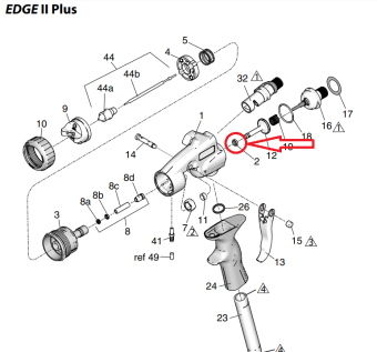 Graco Уплотнение U-образного сечения, пистолет HVLP EDGE