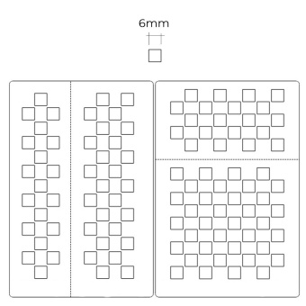 MiniWarPaint Маска окрасочная клетки 6 мм, размер M
