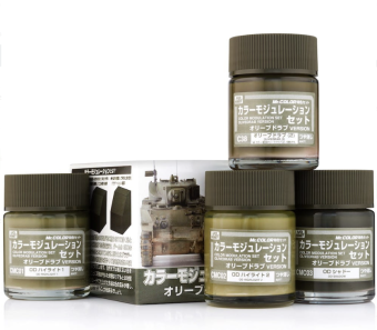 Mr. Hobby набор красок CS581 Color Modulation Set Olive Drab (4 x 18 мл)