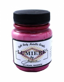 Нерастекающаяся металлическая краска по тканям Jacquard Lumiere жемчужно-пурпурная 67 мл