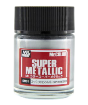 Mr. Hobby Краска 18 мл SM01 SUPER FINE SILVER