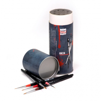 Набор кистей MiniWarPaint серии Regular с пеналом-тубусом