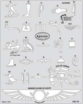 Трафарет Artool FX3 STENCIL GLYPHS (FX3 15SP)