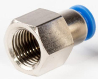 Pegas Фитинг цанговый прямой металлический, внутренняя резьба 1/4, 6 мм