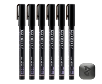 Набор маркеров Gaahleri Metallic Series X 6 Gun Metal