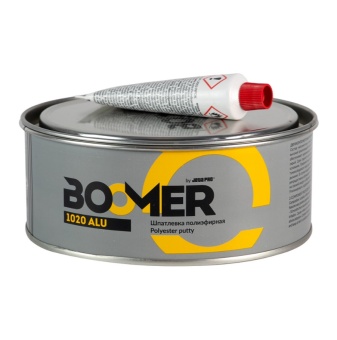 BOOMER 1020 ALU Шпатлевка полиэфирная с алюминиевым наполнителем, 0,5 + 0,015 кг