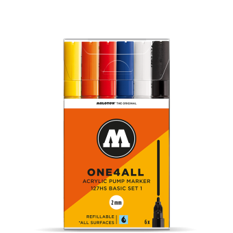 Набор маркеров Molotow Sketcher ONE4ALL 127HS Basic Set-1 (2 мм / 6 шт.)