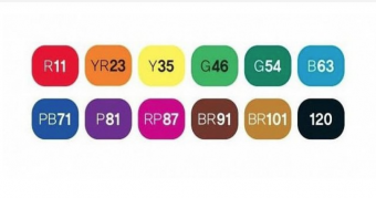 Набор маркеров Touch Twin 12 шт., цветочный припыленный