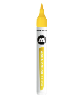 Маркер-кисть MOLOTOW Aqua Color Brush 1-4 мм primary yellow 001 (первичный желтый)