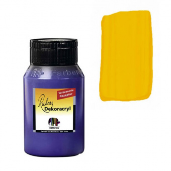 Краска акриловая Dekoracryl, 750 мл, цвет желтый средний