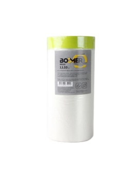 Boomer Маскирующая пленка HDPE с клеящей лентой, термостойкость до +100°С, 1,1 x 33 м