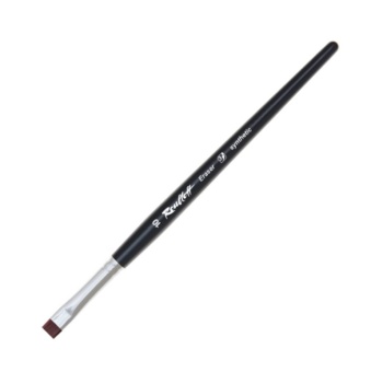 Кисть Roubloff серии Eraser №10, вишневая синтетика, плоская, короткая ручка