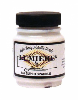 Нерастекающаяся металлическая краска по тканям Jacquard Lumiere перламутр 67 мл