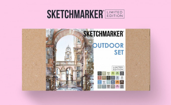 Набор маркеров Sketchmarker Outdoor лимитированный (24 шт. + 6 линеров + альбом)