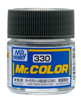 Mr. Hobby Краска 10 мл C330 DARK GREEN BS381C/641