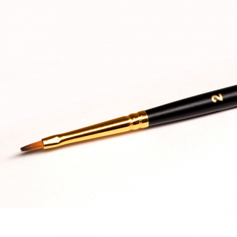 Roubloff Кисть серии 1S25 №2 синтетика под колонок, короткая ручка, плоская