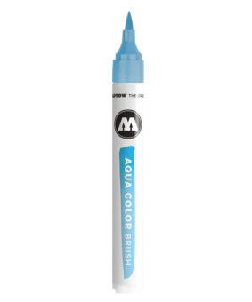 Маркер-кисть MOLOTOW Aqua Color Brush 1-4 мм light blue 052 (светло-голубой)