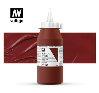 Краска Vallejo Acrylic Studio #10 Red Iron Oxide (Марс красный), 1 л