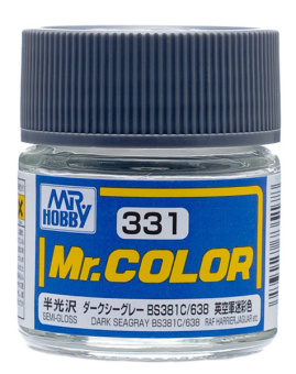 Mr. Hobby Краска 10 мл C331 DARK SEAGRAY BS381C/638