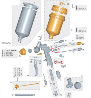 Втулка воздушного клапана для к/р с манометром Sagola 4600 Digital