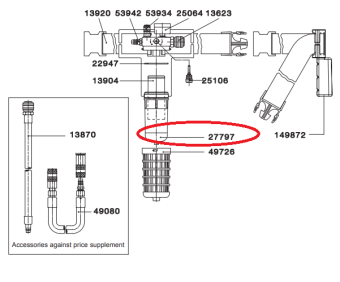 SATA 27797 Корпус угольного фильтра респиратора