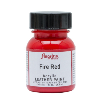 Краска для кожи и ткани Angelus Leather Acrylic Paint 185 Fire red, 29,5 мл