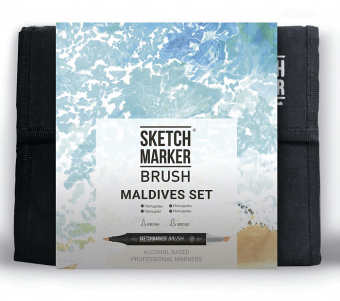 Набор маркеров Sketchmarker Brush Maldives Set (36 шт. + сумка-органайзер)