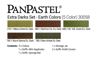 Набор PanPastel Extra Dark Shades Earth Colors – Экстра темные оттенки землистые (5 цветов)