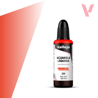 Жидкая акварель Vallejo Light Red (Красный светлый)