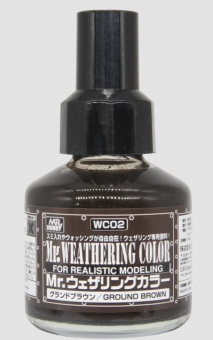 Mr. Hobby Краска 40 мл Mr. Weathering COLOR WC02 GROUND BROWN