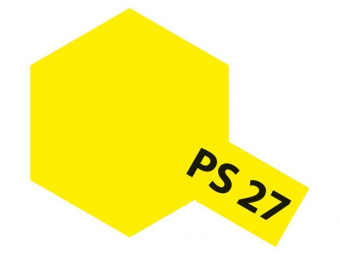 Краска Tamiya PS-27 Fluorescent Yellow (Флуоресцентный желтый) 100 мл