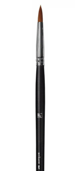 Кисть Альбатрос серии Профи, синтетика, круглая №7, длинная ручка