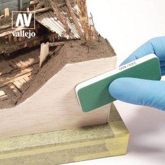 Vallejo Набор шлифовальных блоков 80x30x6 мм (3 шт.)