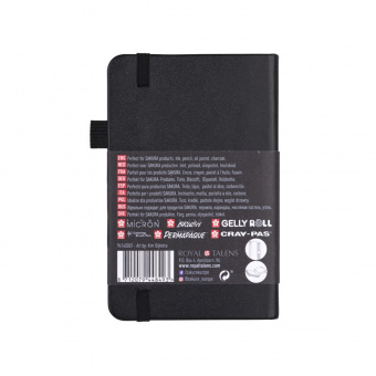 Sakura Скетчбук 140 г/м2 9 х 14 см, 80 листов, твердая обложка, черный