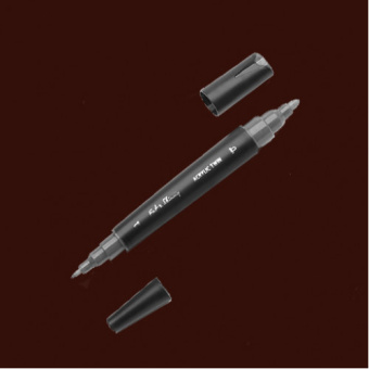 Маркер двусторонний акриловый Fat&Skinny FSTA-18 burnt umber