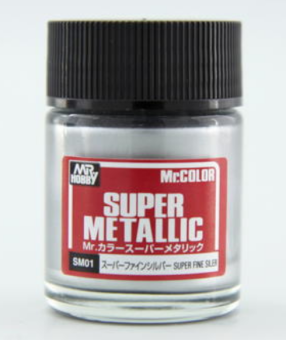 Mr. Hobby Краска 18 мл SM01 SUPER FINE SILVER