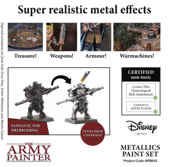 Набор красок Army Painter – Warpaints Metallics Paint Set