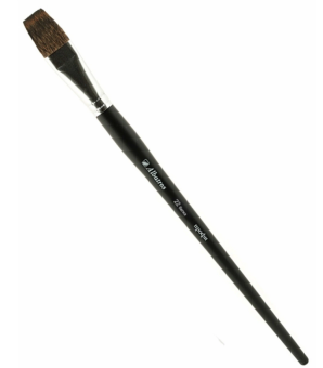 Кисть Альбатрос серии Профи, из волоса белки, плоская №22, длинная ручка