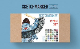 Набор маркеров Sketchmarker Dzen лимитированный (36 шт. + 6 линеров + альбом)