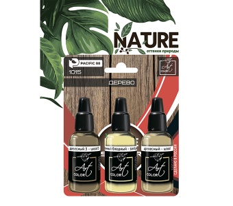 Набор красок Pacific88 Art color “Дерево” (Wood), 3 цв.