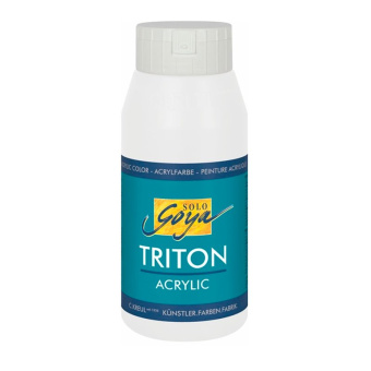 Краска акриловая Solo Goya Triton 750 мл, белила смешанные