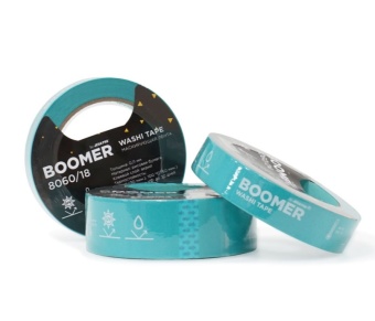 JETA PRO 8060/18 WASHI TAPE BOOMER Лента маскирующая бирюзовая, 18 мм x 40 м