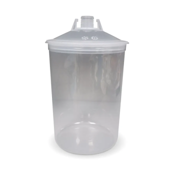 JETA PRO 596605 Одноразовый пластиковый бачок 190 мкм 350 мл с крышкой и ситечком JPPS, 50 шт.