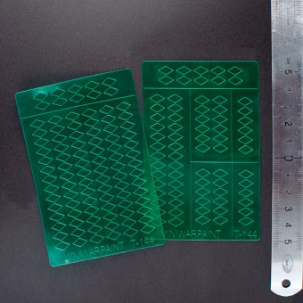 MiniWarPaint Трафарет окрасочный ромбы 5х9 мм, размер М