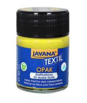 Нерастекающаяся краска по темным тканям C.Kreul Javana Tex Opak желтая 50 мл